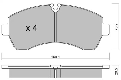 Комплект тормозных колодок (AISIN: BPVW-1020)